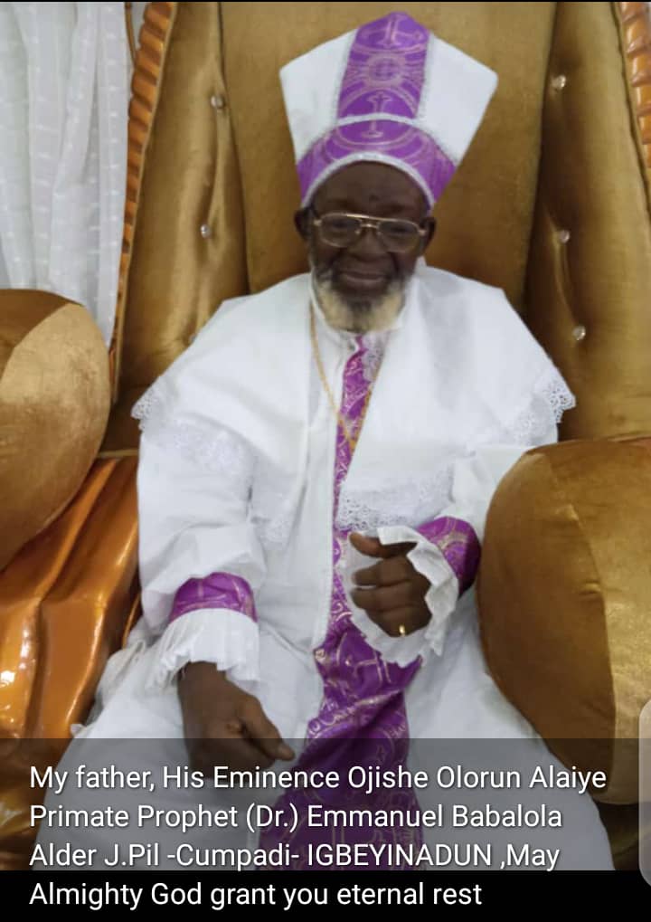 Primate Emmanuel Babalola Alder Joins The Saints